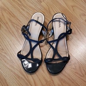 Navy blue sandals
